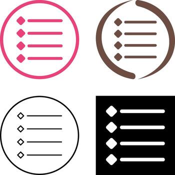 Unique Bulleted list Icon Design vector