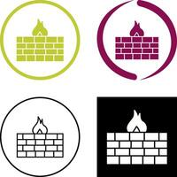 Unique Firewall Icon Design vector