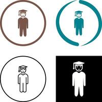 Unique Student Standing Icon Design vector