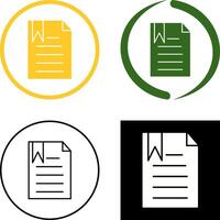 Unique Bookmarked Document Icon Design vector