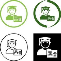 Unique Receiving Degree Icon Design vector