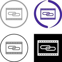 Unique Link Optimization Icon Design vector