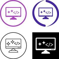 Unique Clean Code Icon Design vector