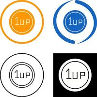 Unique 1UP Icon Design vector