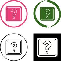 Unique Question Mark Icon Design vector