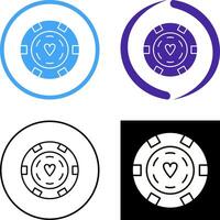 Unique Poker Chips Icon Design vector