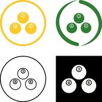 Unique Snooker Balls Icon Design vector