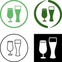 único cerveza lentes icono diseño vector