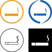 Unique Lit Cigarette Icon Design vector