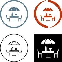 Unique Cafe Table Icon Design vector