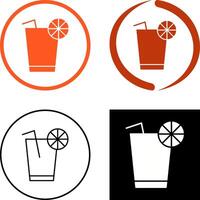 Unique Lemon Juice Icon Design vector