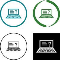 Unique Online Exam Icon Design vector