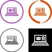 Unique Online Degree Icon Design vector