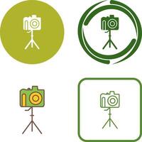 Unique Camera on Stand Icon Design vector