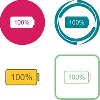 Unique Full Battery Icon Design vector