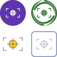 Unique Focus Horizontal Icon Design vector