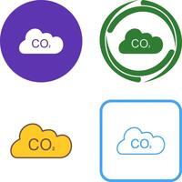 Carbon Dioxide Icon Design vector