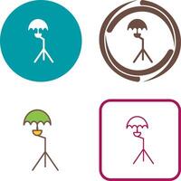 Unique Umbrella Stand Icon Design vector