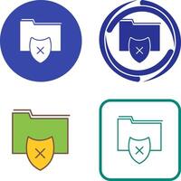 Vulnerable Folder Icon Design vector