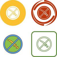 No Weapons Icon Design vector