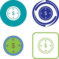 Dollar Coin Icon Design vector