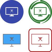 Unique Disconnected Network Icon Design vector