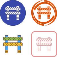 Unique Barrier Icon Design vector