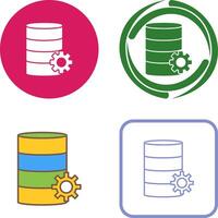 Unique Database Management Icon Design vector