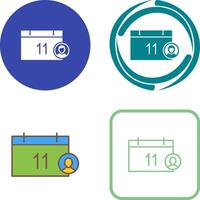 Unique Event Management Icon Design vector