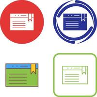 Unique Bookmarking Services Icon Design vector