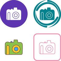Unique DSLR Camera Icon Design vector