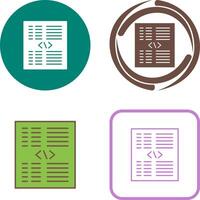 Piece of Code Icon Design vector