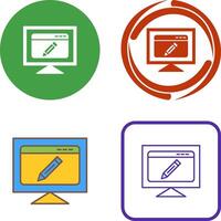 Edit Webpage Icon Design vector