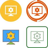 Computer Settings Icon Design vector
