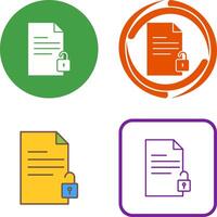 Unlock Documents Icon Design vector