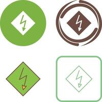 High Voltage Icon Design vector