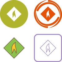 Flammable Material Icon Design vector