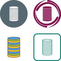 Stack of Coins Icon Design vector