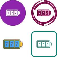 Slot Machine with Sevens Icon Design vector