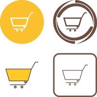 Unique Empty Cart Icon Design vector