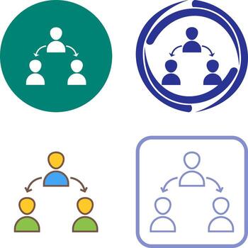 Unique Connected Users Icon Design vector