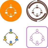 Unique Network Group Icon Design vector