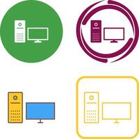 Unique Computer Icon Design vector