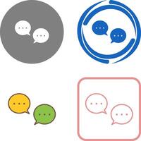 Unique Conversation Bubbles Icon Design vector