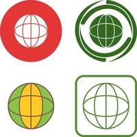 Unique Globe Icon Design vector