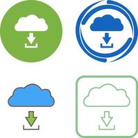 Unique Download from Cloud Icon Design vector