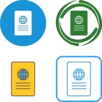 Unique Global Report Icon Design vector