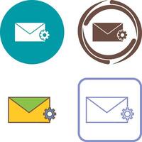 Unique Message Settings Icon Design vector