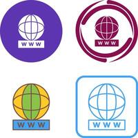 Unique World Wide Web Icon Design vector