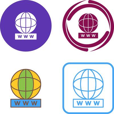 Unique World Wide Web Icon Design